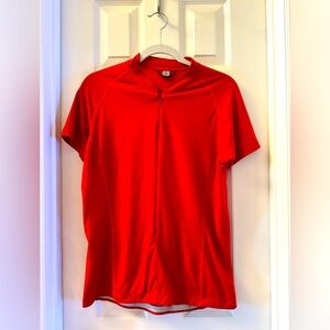 Bicycle Riding Shirt-Red, pockets in back, L